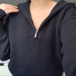 ZARA quarter zip knit sweater
